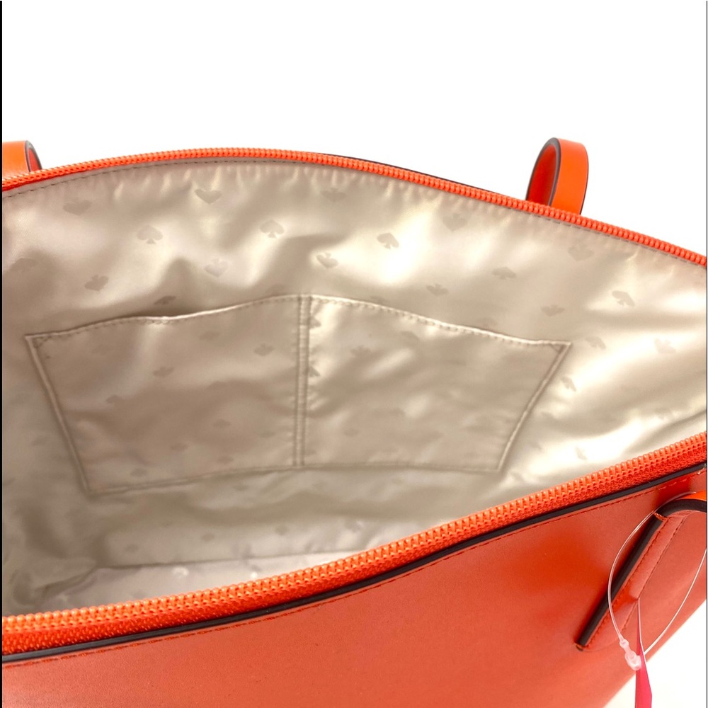 Kate ♠️Spade Large Women’s Tote Zina Leather Coral - Picture 9 of 10